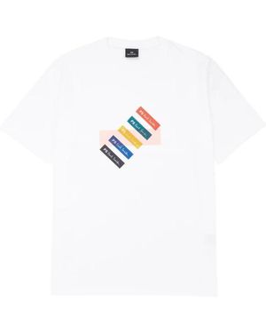 Paul Smith Ps Print-Detail Round Neck T-Shirt - White