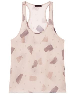 Emporio Armani Abstract Print Tank Top - Pink