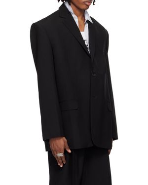 Y. Project Pinched Front Dropd Shoulder Blazer - Black