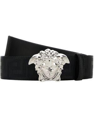 Versace Logo Belt - Black