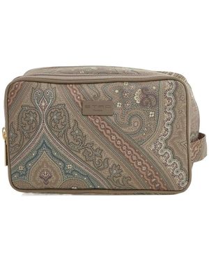 Etro Logo Clutch - Gray