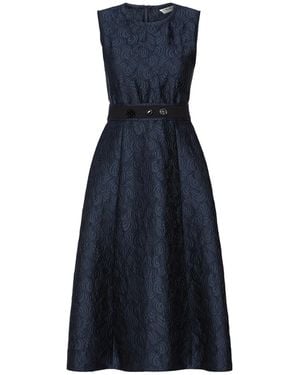 Max Mara Sleeveless Jacquard Dress - Blue