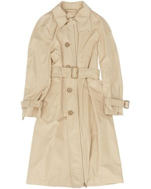 Burberry Belted Buckle Detailed Trench Coat - Natural