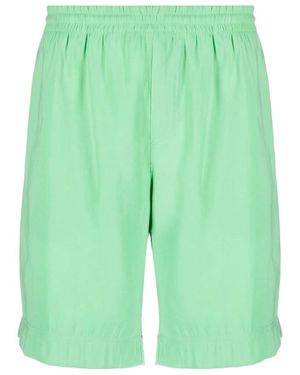 MSGM Elastic Belt Shorts - Green