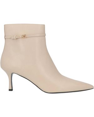 Tory Burch Leather Ankle Boots - Natural
