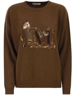 Max Mara Mxmterra Oversized Jumper - Brown