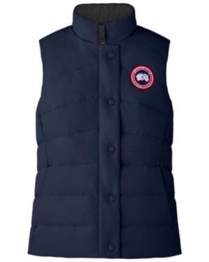 Canada Goose Logo-Patch Padded Gilet - Blue
