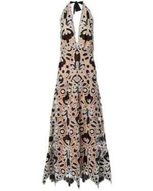 Johanna Ortiz Lace Guipure Maxi Dress - White