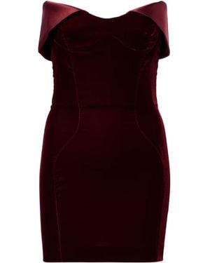 Mugler Sweetheart Sleeveless Dress - Red