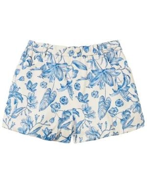 Twinset Floral-Print Shorts - Blue