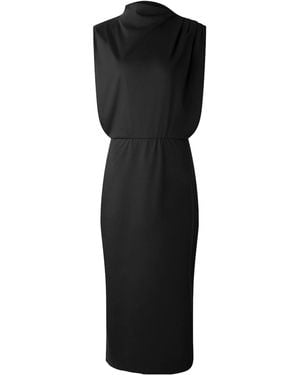 Soeur Gemma Flowing Sleeveless Midi Dress - Black