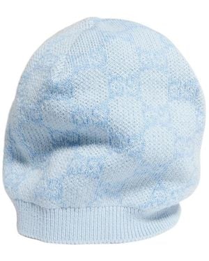 Gucci Gg Monogram Beanie Hat - Blue
