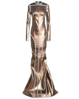 Rick Owens Solid-Color Long-Sleeved Dress - Natural