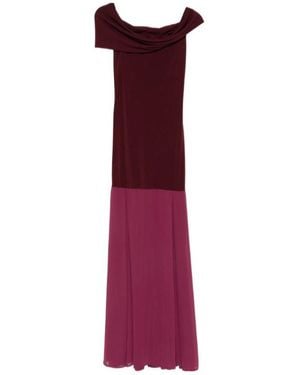 Aniye By Dreams Norah Off-The-Shoulder Draped Maxi Dress - Purple