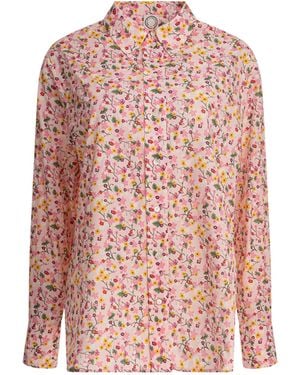 Ines De La Fressange Paris Floral Long Sleeve Top - Pink