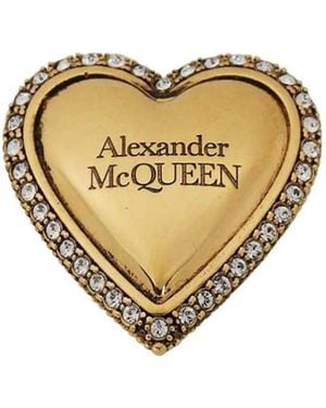 McQueen Debossed-Logo Lace Lock - White