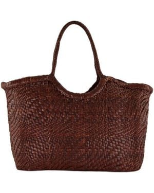 Dragon Diffusion Woven Handbag - Brown