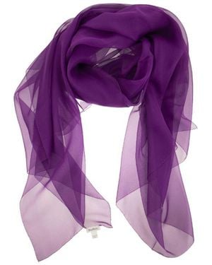 Max Mara Logo Tag Scarf - Purple