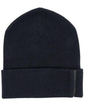 Brunello Cucinelli Cashmere Embellished Beanie - Blue