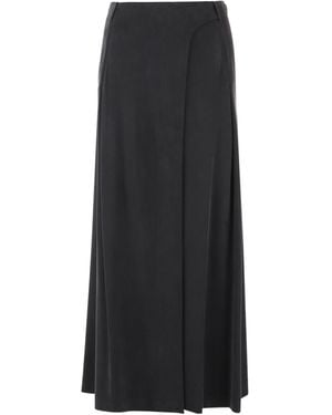 Giorgio Armani Wrap Midi Skirt - Black