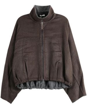 Brunello Cucinelli Long-Sleeve Casual Jacket - Brown
