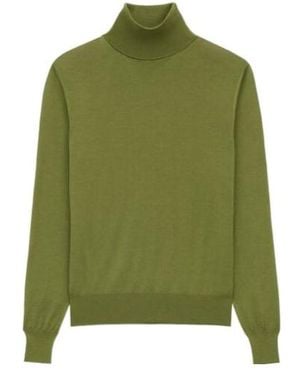 Saint Laurent Turtleneck Long-Sleeved Jumper - Green