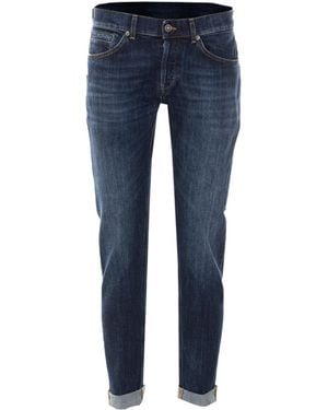 Dondup Faded Whiskered Jeans - Blue