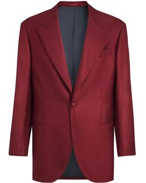 Brunello Cucinelli Peaked-Lapels Blazer - Red