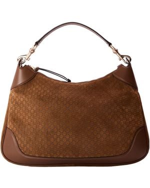 Gucci Plain Soft Hobo Bag - Brown