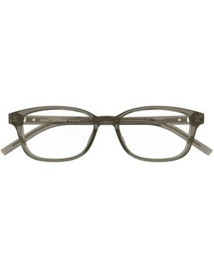 Saint Laurent Eyewear Retangle Frame Glasses - White
