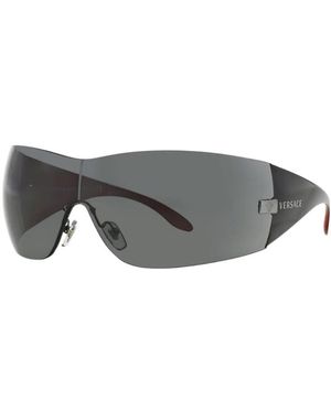 Versace Eyewear Shield Frame Sunglasses - Grey