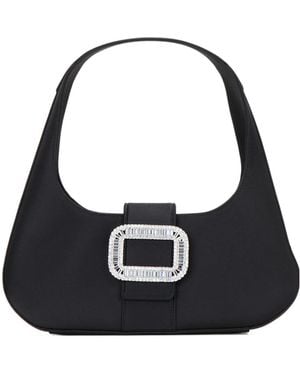 Roger Vivier Pilgrim Embellished Shoulder Bag - Black