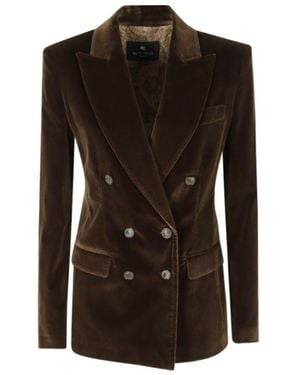 Etro Double-Breasted Blazer - Black