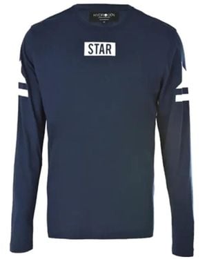 Hydrogen Logo Long-Sleeved T-Shirt - Blue