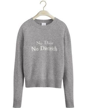 Dior No No Dietrich Embroidered Sweater - Gray