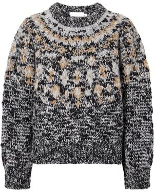 Proenza Schouler Classic Patterned Relaxed-Fit Jumper - Grey