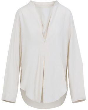 Studio Nicholson Pampa Draped Neck Top - White