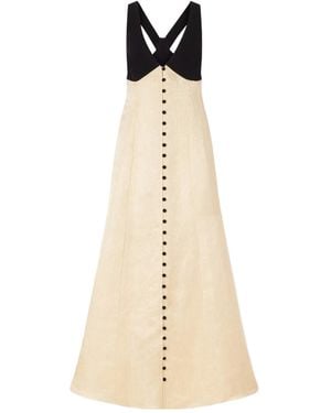 Rosie Assoulin Linen-Blend Maxi Dress - Natural