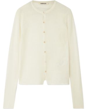 AURALEE Buttoned Cardigan - White
