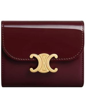 Celine Small Flap Wallet Triomphe - Purple