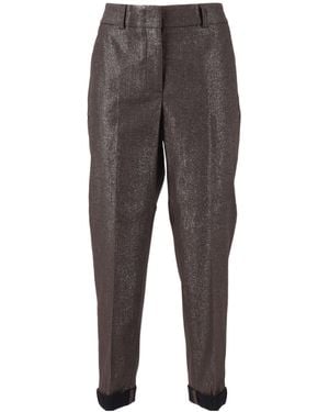 Peserico Cuffed Tapered Pants - Gray