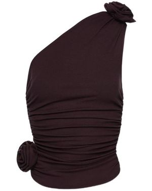 Magda Butrym One-Shoulder T-Shirt - Purple