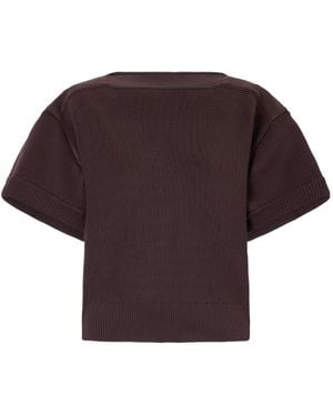 Sacai Ribbed Knit Top - Red