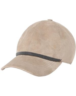 Brunello Cucinelli Suede Beaded-Band Baseball Cap - Multicolour