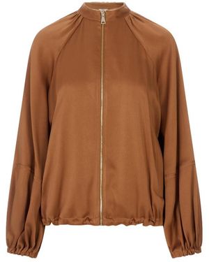 Fabiana Filippi Zip-Fastening Jacket - Brown