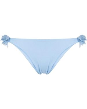 LaRevêche Floral Detail Bikini Bottoms - Blue