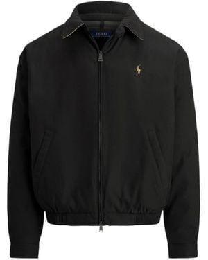 Polo Ralph Lauren Embroidered-Logo Shirt Jacket - Black