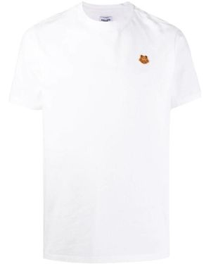KENZO T-Shirt With Round Neck And Short Sleeves - White