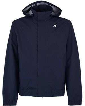K-Way Waterproof Hooded Jacket - Blue