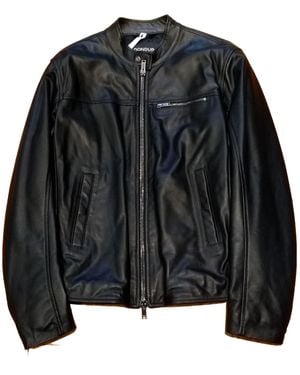 Dondup Stand Collar Leather Jacket - Black